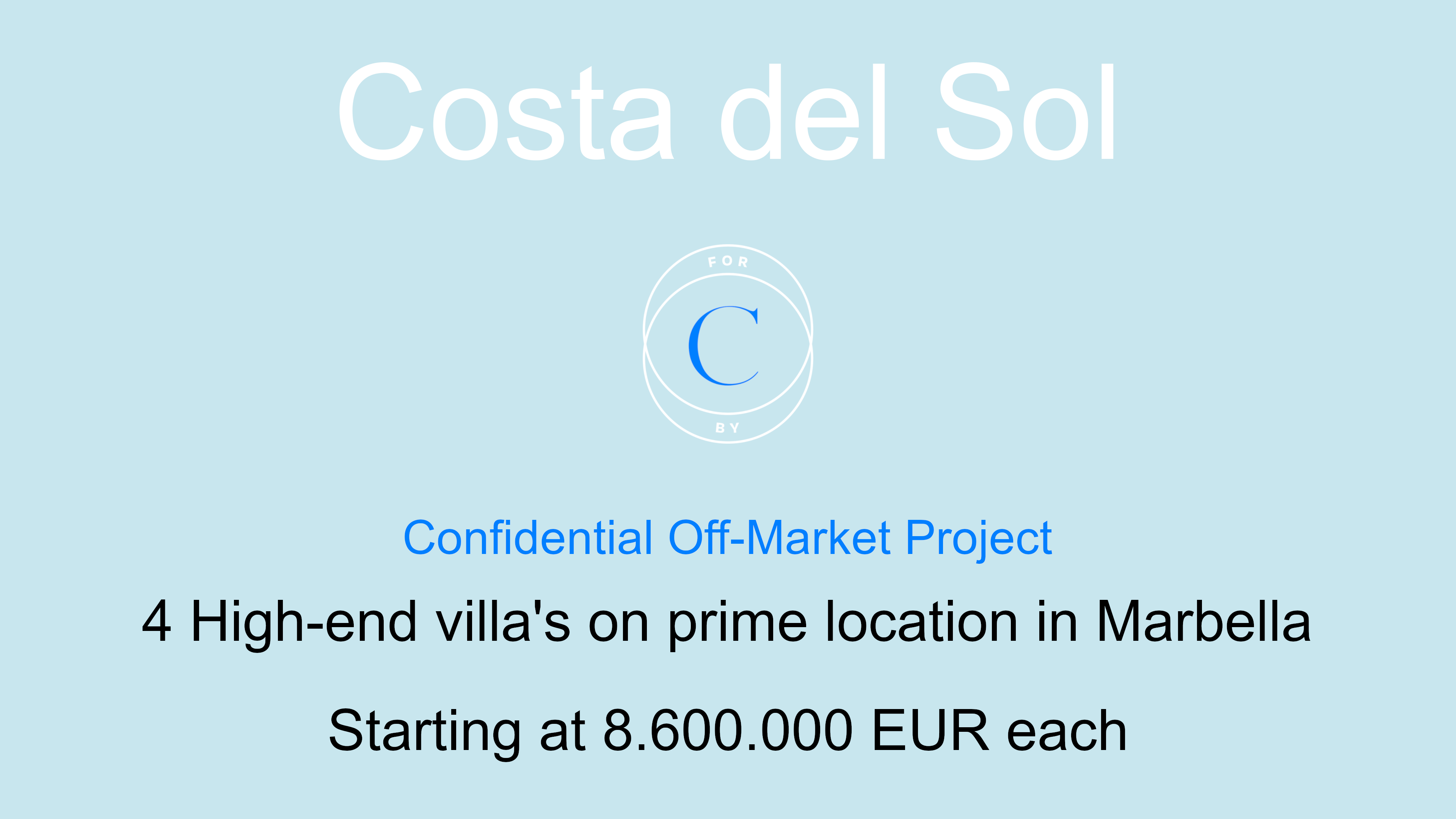 Off-market project Marbella